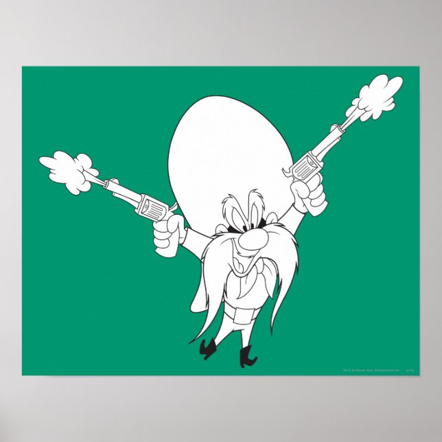 Yosemite Sam Guns Blazing Poster (Front)