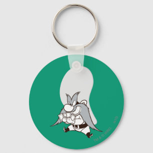 Yosemite Sam Playing Cards Key Ring