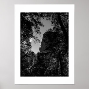 Yosemite Treeview Black and White Poster
