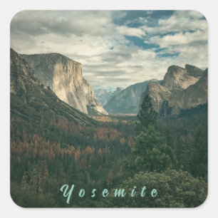 Yosemite Tunnel View Square Sticker