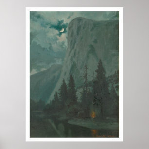 Yosemite Valley by moonlight, Calif. (1215) Poster