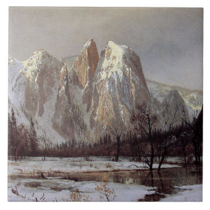 Yosemite Valley, California (Cathedral Rock) Ceramic Tile
