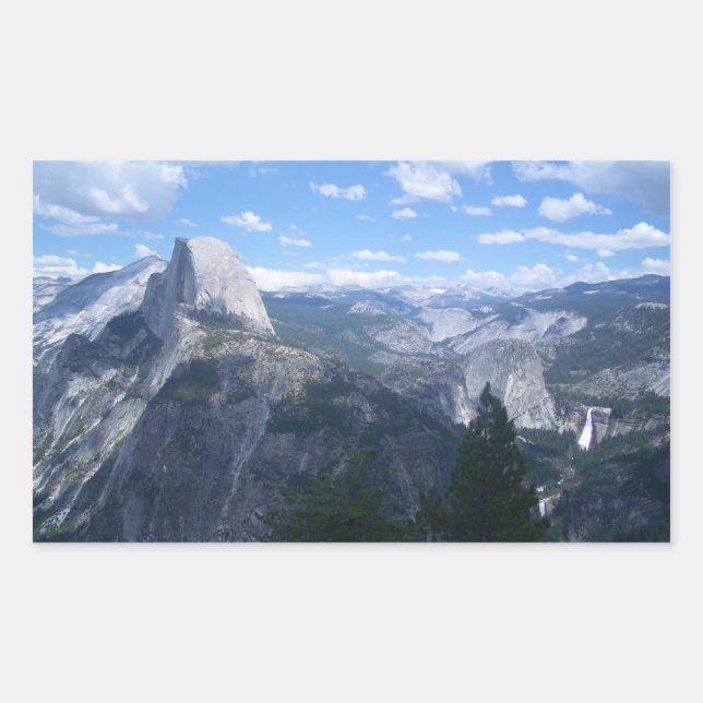 Yosemite Valley from Glacier Point Rectangular Sticker (Front)
