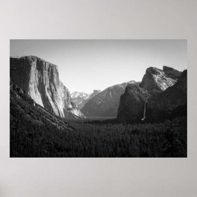 Yosemite Valley from Tunnel View Poster (Front)