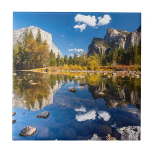 Yosemite Valley in Fall Ceramic Tile