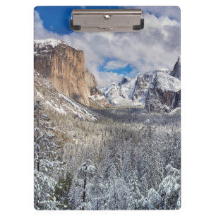 Yosemite Valley in Snow Clipboard
