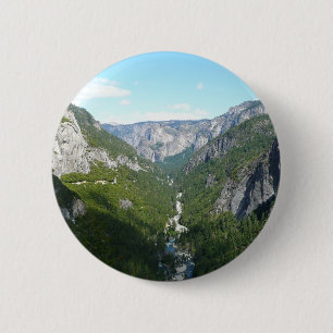 Yosemite Valley in Yosemite National Park 6 Cm Round Badge