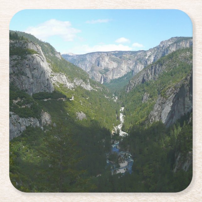 Yosemite Valley in Yosemite National Park Square Paper Coaster (Front)