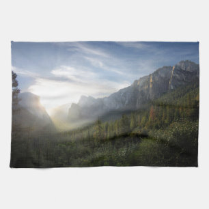 Yosemite Valley Sunrise from Inspiration Point Tea Towel