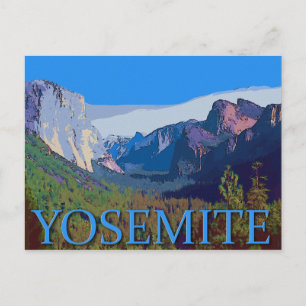 Yosemite View with Text Postcard