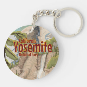 Yosemite Vintage Poster Key Ring