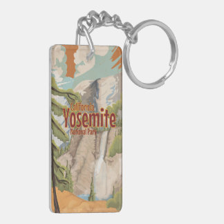 Yosemite Vintage Poster Key Ring