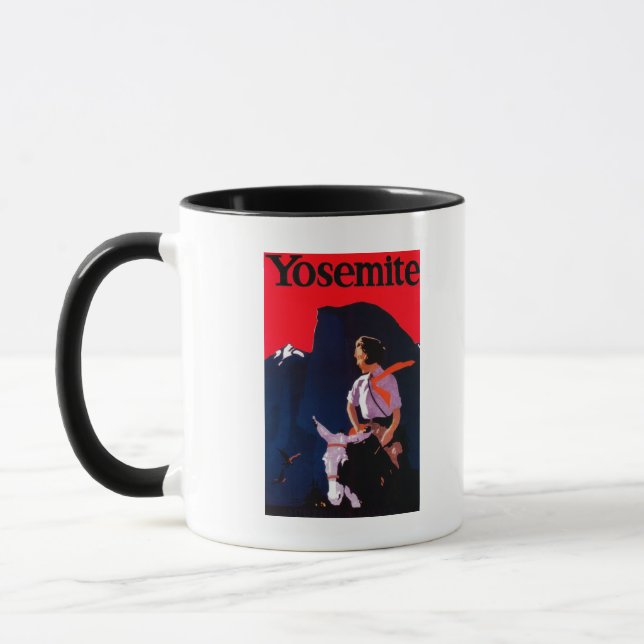 Yosemite Vintage PosterYosemite, CA Mug (Left)