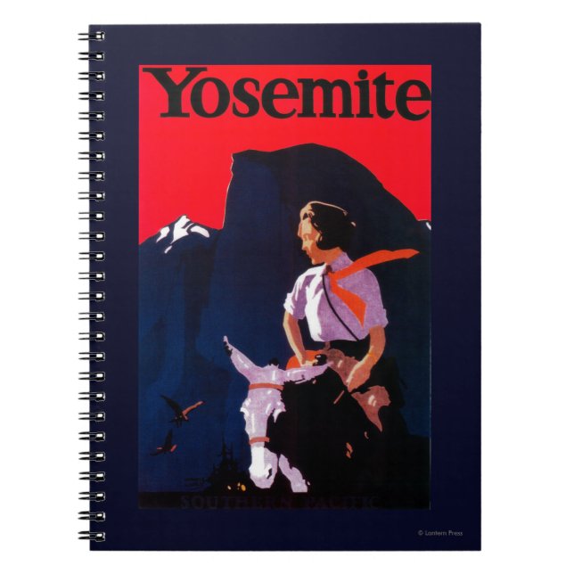 Yosemite Vintage PosterYosemite, CA Notebook (Front)