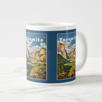Yosemite Vintage Travel Poster mugs