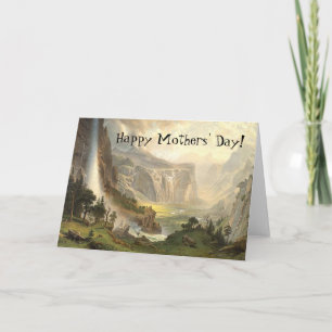 Yosemite Wilderness Waterfall Mothers Day Card