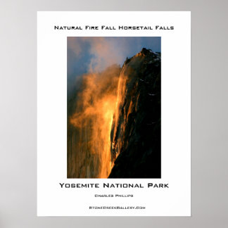 Yosemite's Natural Fire Fall Poster