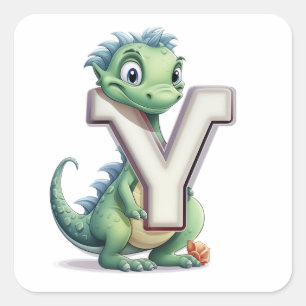 Yoshi the Young Dragon Square Sticker