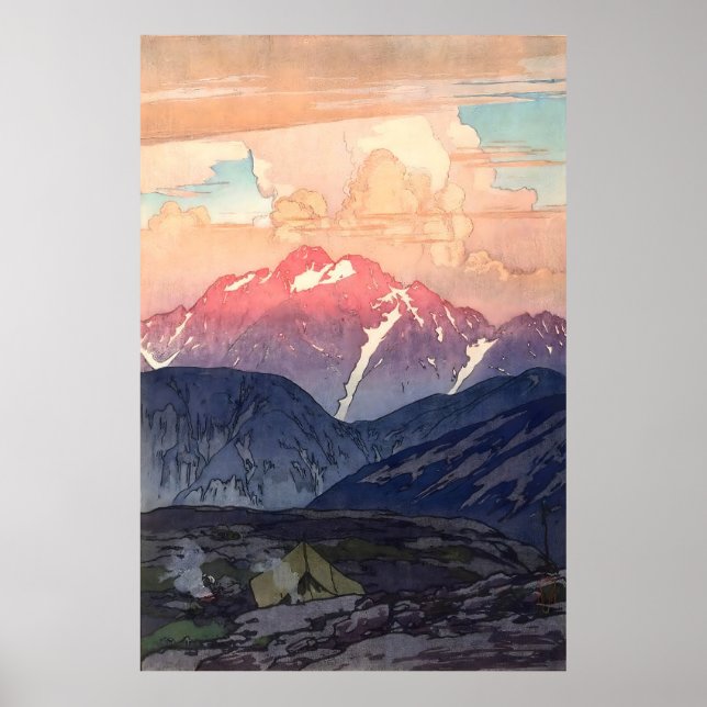 Yoshida Hiroshi Morning on Mt. Tsurugi Poster (Front)