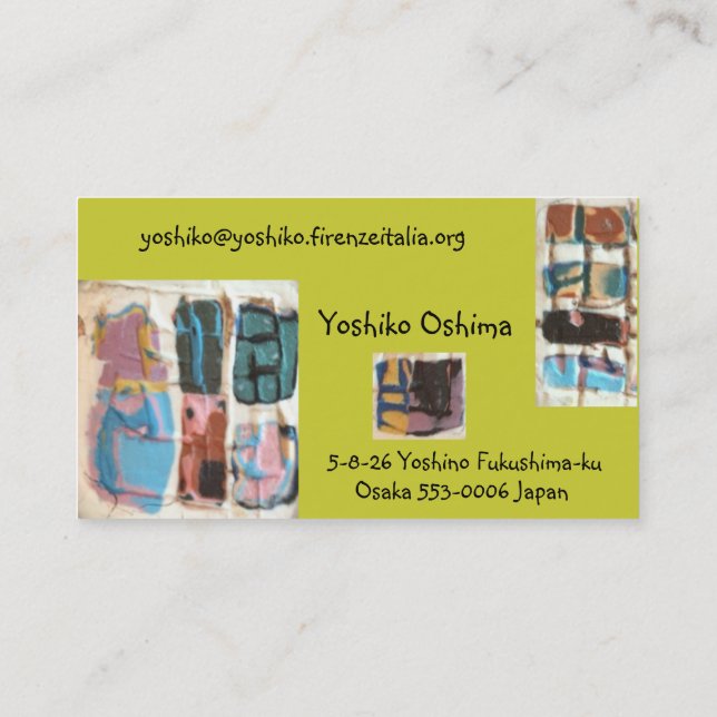 yoshiko business card (Back)