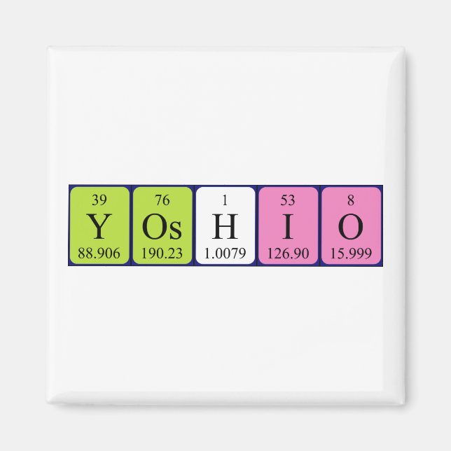 Yoshio periodic table name magnet (Front)