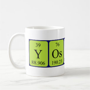Yoshio periodic table name mug