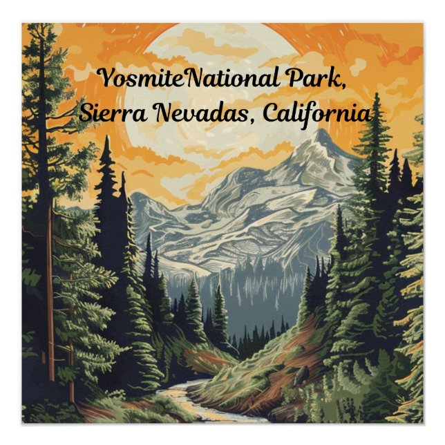Yosmite National Park Poster (Front)