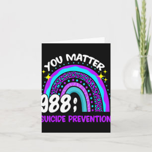 You 988 Suicide Prevention Awareness Leopar Card