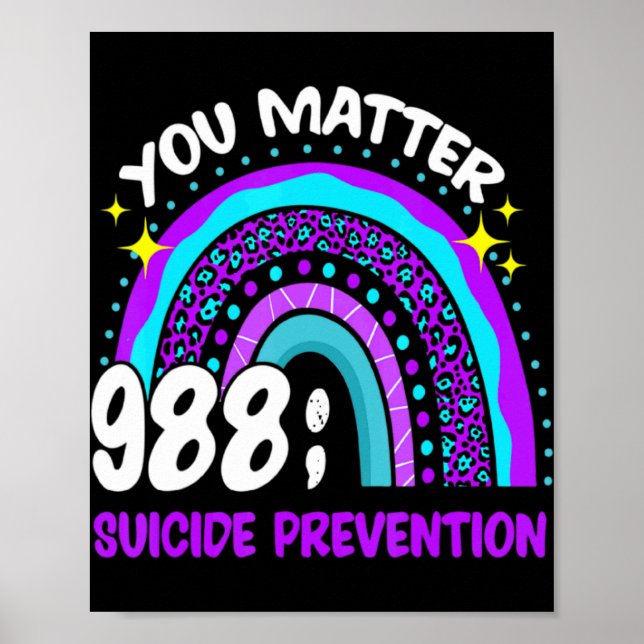 You 988 Suicide Prevention Awareness Leopar  Poster (Front)