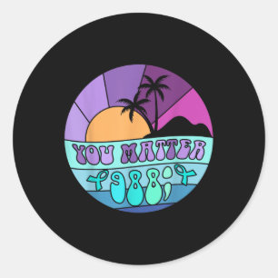 You 988 Suicide Prevention Awareness Ribbon Semico Classic Round Sticker