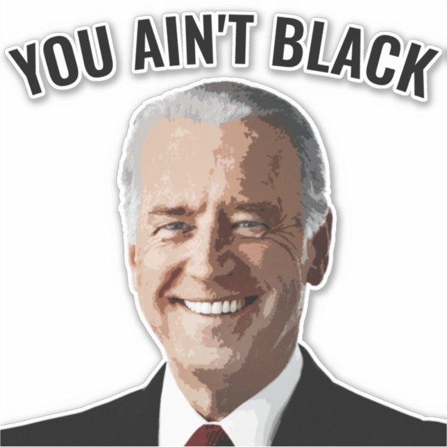 YOU AIN'T BLACK JOE BIDEN CAR DECAL STICKERS (Front)