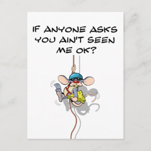 You Ain't Seen Me Climbing Rat Postcard