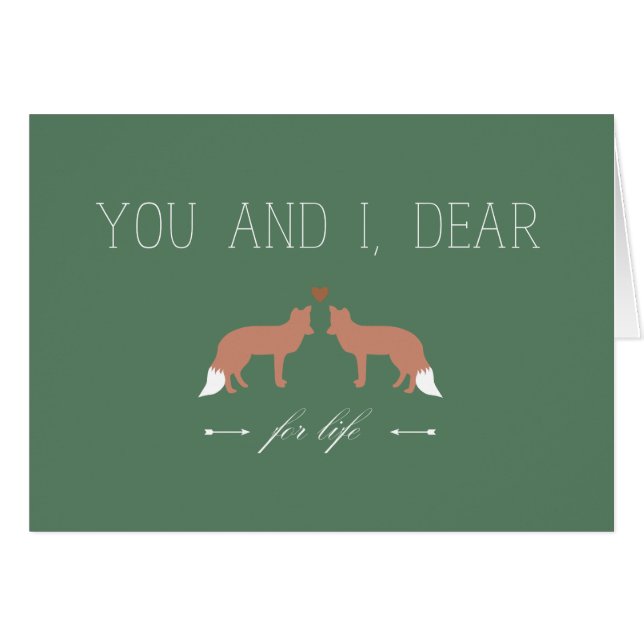 You and I Dear For Life Foxes in Love (Front Horizontal)