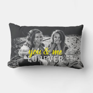 You and Me Best Friends Sisterhood Photo  Lumbar Cushion