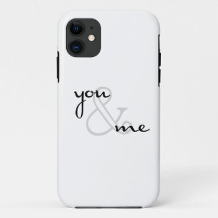you and me black white modern iPhone 11 case