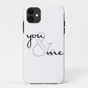 you and me black white modern iPhone 11 case