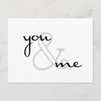you and me black white modern
