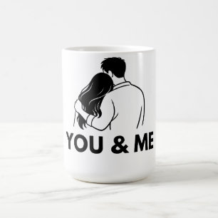 You And Me Minimal Couple Mug
