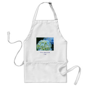 You and Me. Us! apron gifts Blue Hydrangea Flowers