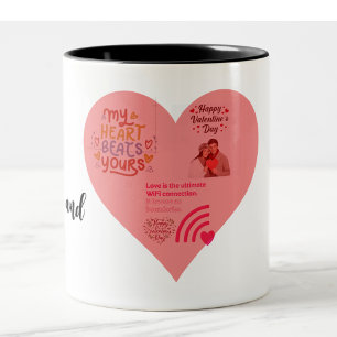 you and me valentine`s day Two-Tone coffee mug