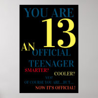 You Are 13 Official Teenager for Boys Birthday