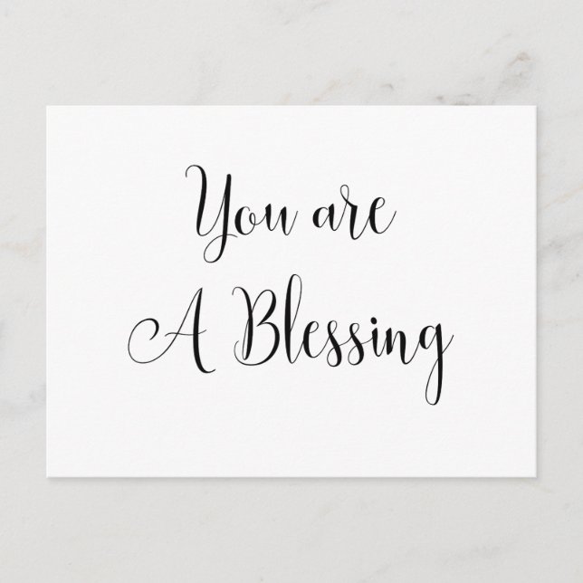 You are a Blessing, Inspiring Message Postcard (Front)
