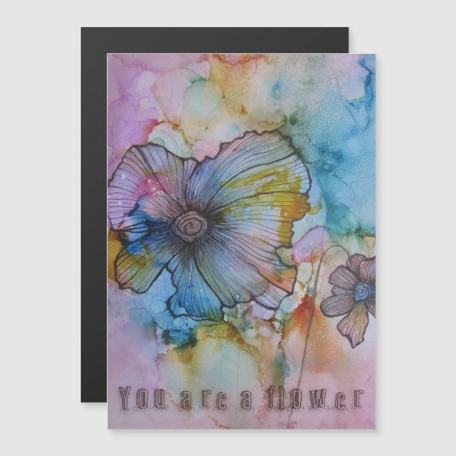 You are a flower magnetic card (Front/Back)