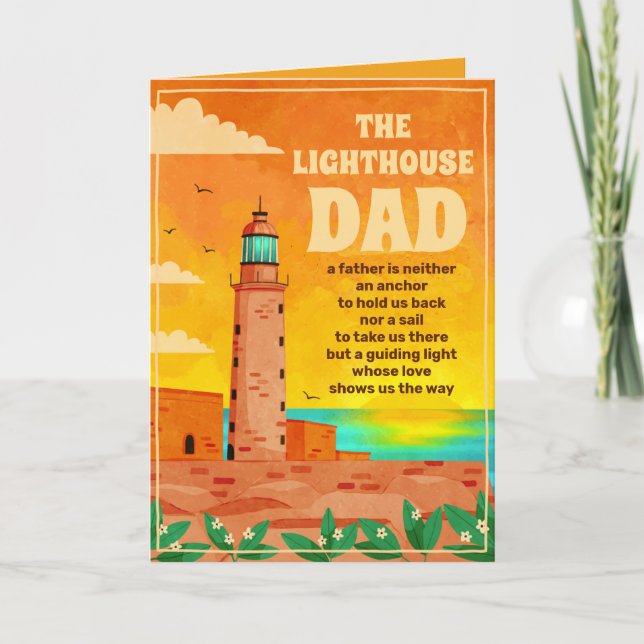You are a lighthouse dad Father's Day Personalised Card (Front)