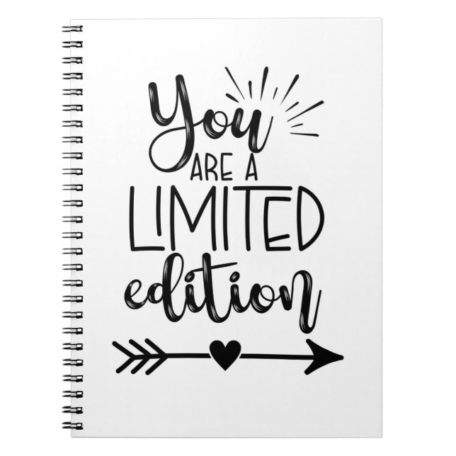 you are a limited edition milestone birthday  card notebook (Front)