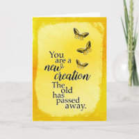 You are a New Creation Baptism Congrats Card