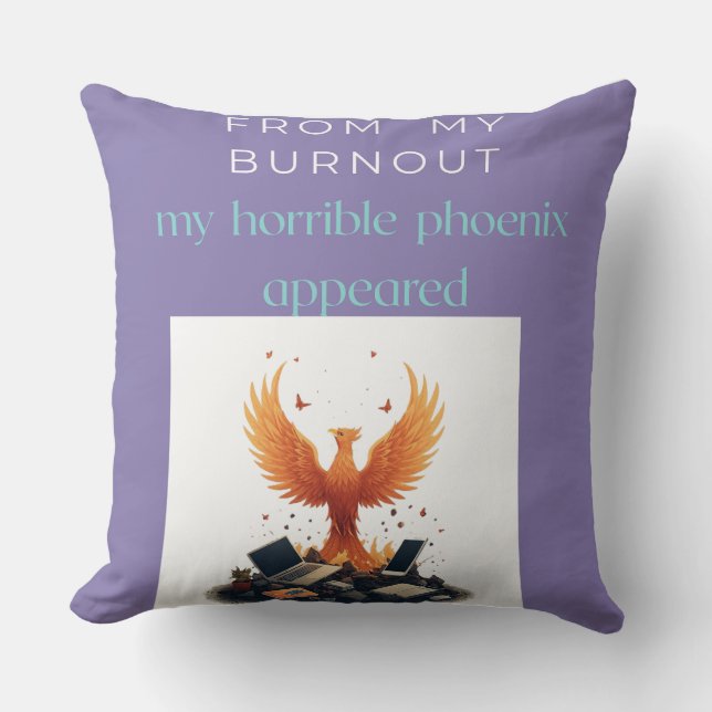 You are a phoenix rising cushion (Front)