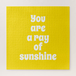 You are a ray of Sunshine, sunny happy yellow Jigsaw Puzzle