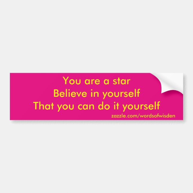 You are a star bumper sticker (Front)