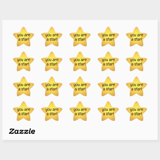 You are a star! star sticker (Sheet)